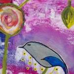 Original, Linked Souls, Bird And Tree Painting..