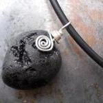 Meteorite Impact Tektite Stone Necklace Powerful..